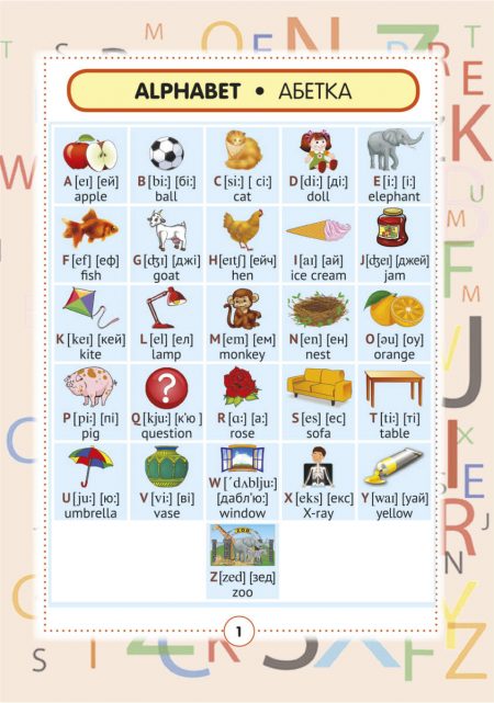 Англо-український візуальний словник в малюнках для початкової школи (с транслітерацією) - Зображення 3